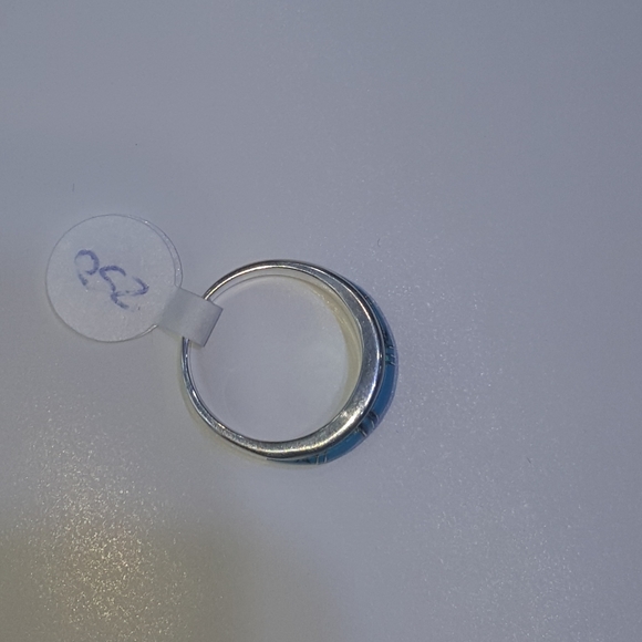 Sterling silver turquoise inlaid ring - Picture 3 of 4